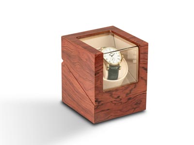 Watch Winder Brown Wood, Single - Standard Image - 3