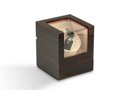 Watch Winder Deep Brown Wood,      Single - Standard Image - 3