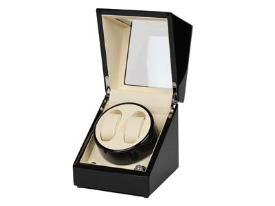 Watch Winder Black Wood, Double