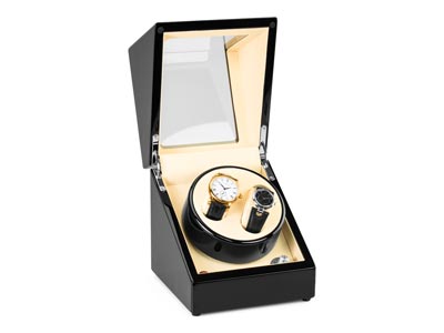 Watch Winder Black Wood, Double - Standard Image - 2