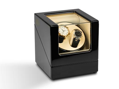 Watch Winder Black Wood, Double - Standard Image - 3