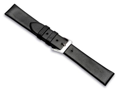 Black Calf Watch Strap 20mm Genuine Leather - Standard Image - 2