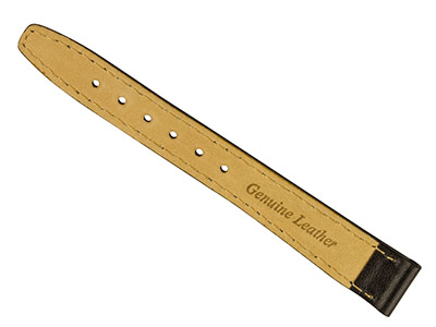Blue Genuine Calf Leather,         Alligator Grain Watch Strap, 22mm - Standard Image - 2
