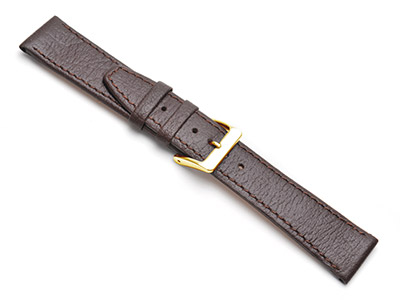 Brown Buffalo Watch Strap 16mm     Genuine Leather - Standard Image - 1