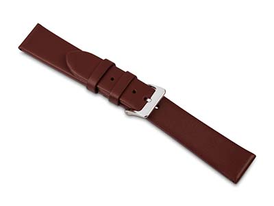 Burgundy Calf Watch Strap 18mm     Genuine Leather