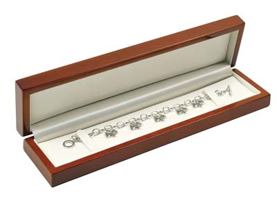 Wooden Bracelet Box, Mahogany      Colour - Standard Image - 1