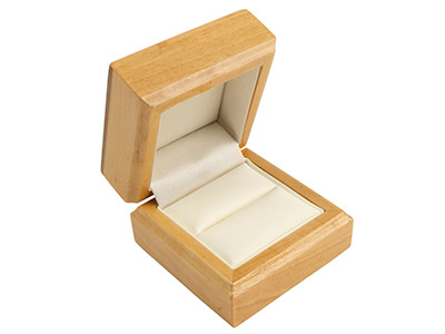 Wooden Ring Box, Maple Colour - Standard Image - 2