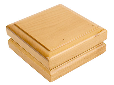 Wooden Drop Earring/pendant Box,   Maple Colour - Standard Image - 3
