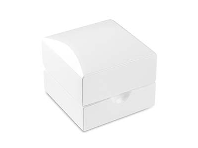 White Wooden Stud Earring Box - Standard Image - 2