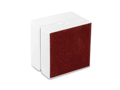 White Wooden Stud Earring Box - Standard Image - 3