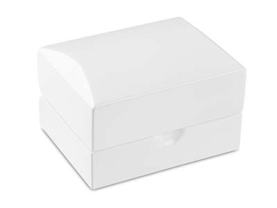 White Wooden Double Ring Box - Standard Image - 2