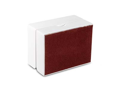 White Wooden Double Ring Box - Standard Image - 3