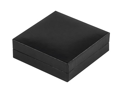 Black Leatherette Postal Earring   Box - Standard Image - 2