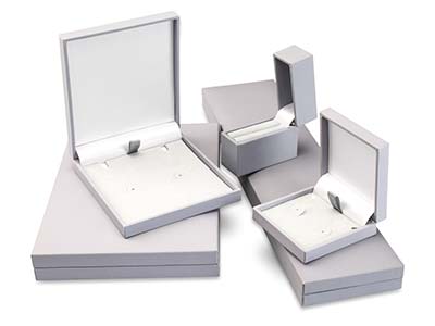 Grey Soft Touch Postal Pendant Box - Standard Image - 3