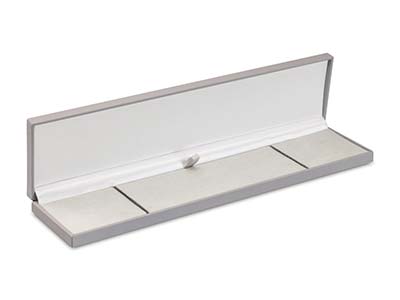 Grey Soft Touch Postal Bracelet Box - Standard Image - 1
