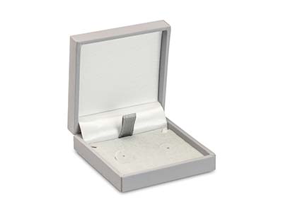 Grey Soft Touch Postal Earring Box - Standard Image - 1