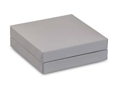 Grey Soft Touch Postal Earring Box - Standard Image - 2