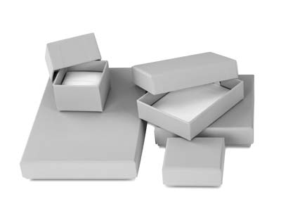 Grey Card Soft Touch Ring Box - Standard Image - 4