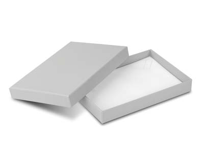 Grey Card Soft Touch Necklace Box - Standard Image - 1