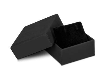 Black Card Soft Touch Earring Box - Standard Image - 1