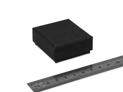 Black Card Soft Touch Earring Box - Standard Image - 3