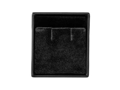 Black Card Soft Touch Earring Box - Standard Image - 4