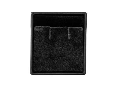 Black Card Soft Touch Earring Box - Standard Image - 4