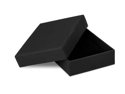 Black Card Soft Touch Pendant Box - Standard Image - 1