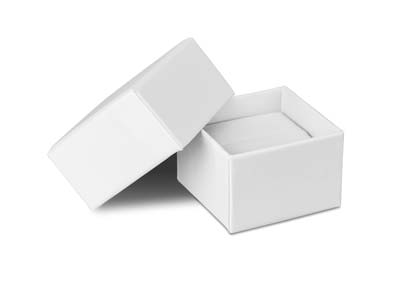White Card Soft Touch Ring Box