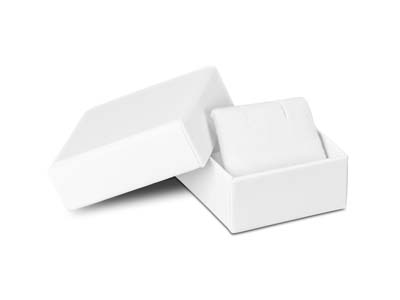 White Card Soft Touch Earring Box - Standard Image - 1