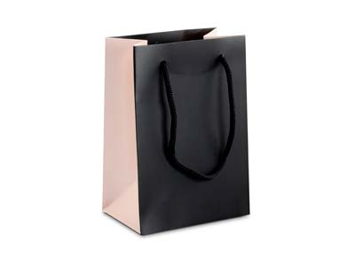 Black And Pink Gift Bag Small      Pack of 10