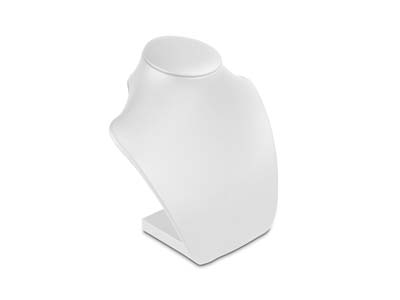 White Leatherette Small Neck Stand - Standard Image - 2