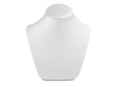 White Leatherette Medium Neck Stand