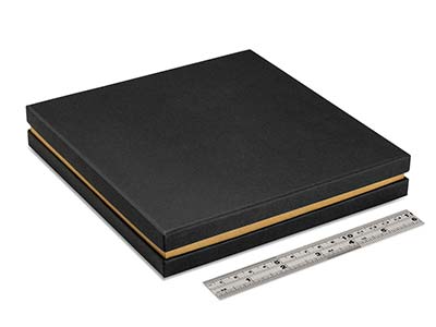 Black And Gold Metallic Collarette Box - Standard Image - 4