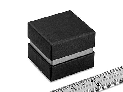 Black And Silver Metallic Ring Box - Standard Image - 4