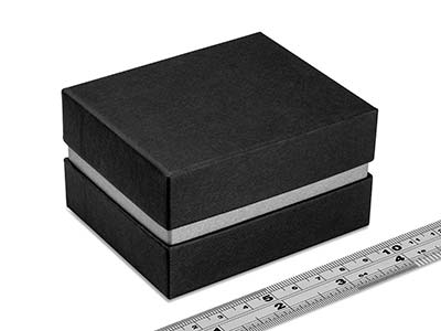 Black And Silver Metallic Bangle   Box - Standard Image - 4