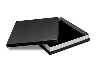 Black And Silver Metallic          Collarette Box - Standard Image - 1