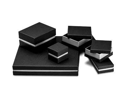 Black And Silver Metallic          Collarette Box - Standard Image - 3