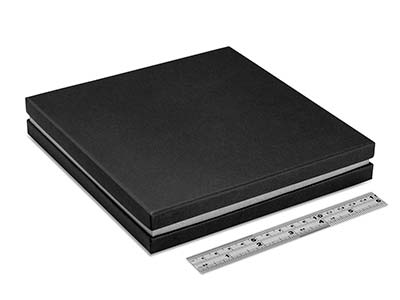 Black And Silver Metallic          Collarette Box - Standard Image - 4