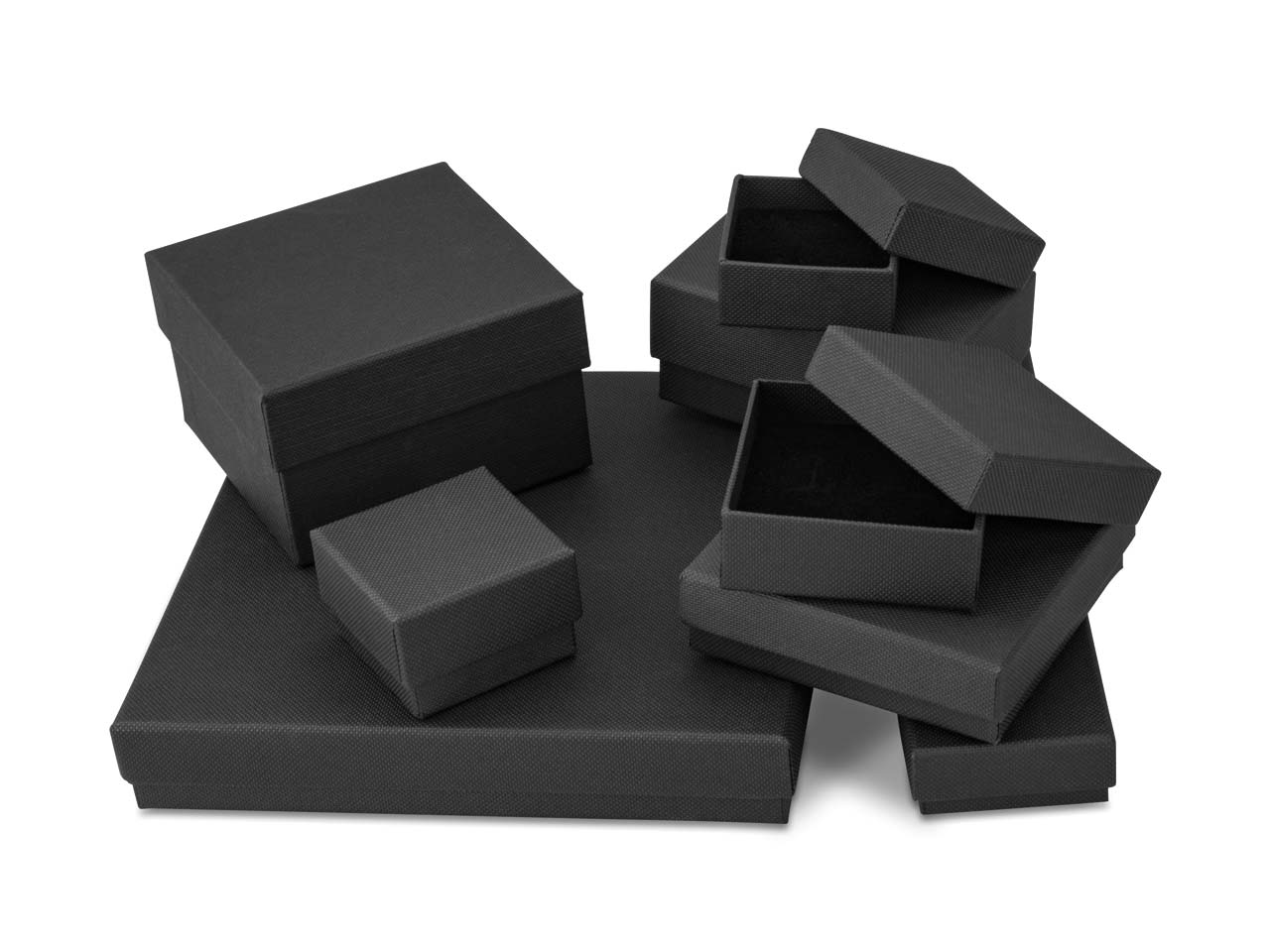 BLACK MATTE FINISH Card Gift Boxes for Jewellery, Various Sizes £3.05