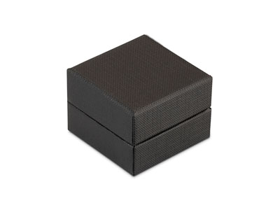 Black Textured Eco Ring Box - Standard Image - 2