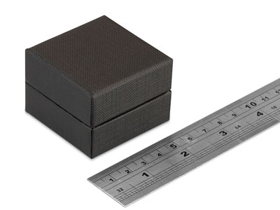 Black Textured Eco Ring Box - Standard Image - 3