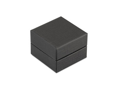 Black Textured Eco Earring Box - Standard Image - 2