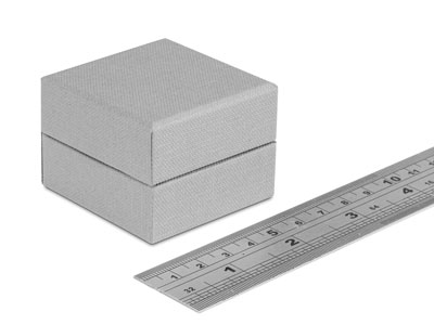 Grey Textured Eco Earring Box - Standard Image - 3