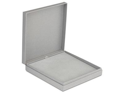 Grey Textured Eco Necklace Box - Standard Image - 1