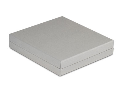 Grey Textured Eco Necklace Box - Standard Image - 2
