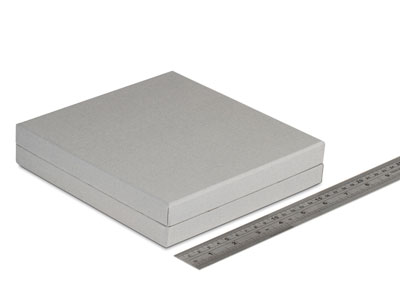 Grey Textured Eco Necklace Box - Standard Image - 3