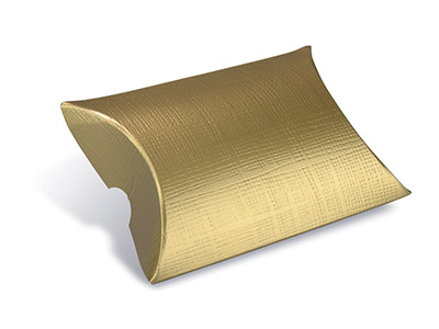 Flat Pack Pillow Box Gold          Pack of 10 - Standard Image - 1