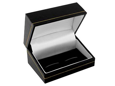 Black Leatherette Cufflink Box