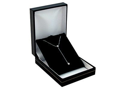 Black Leatherette Pendant Box - Standard Image - 1